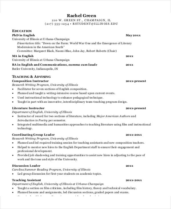 modern cv resume template