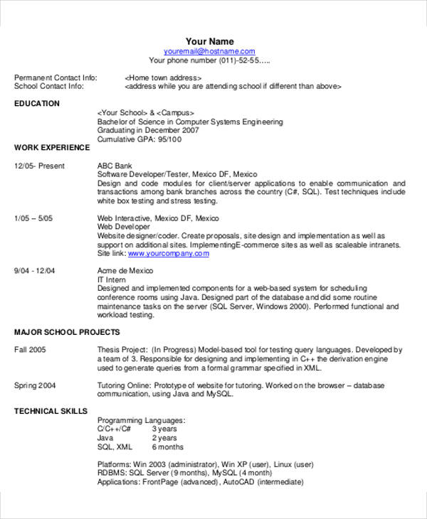 35+ Resume Templates - PDF, DOC