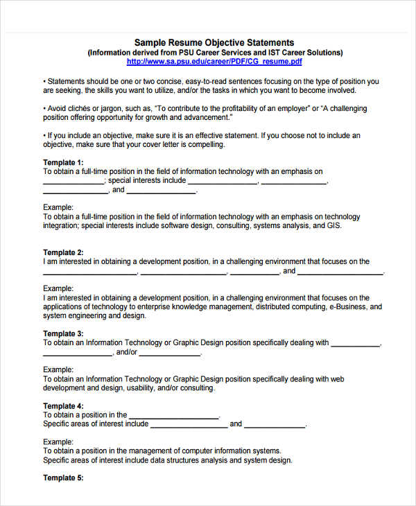 33 Resume Examples PDF DOC