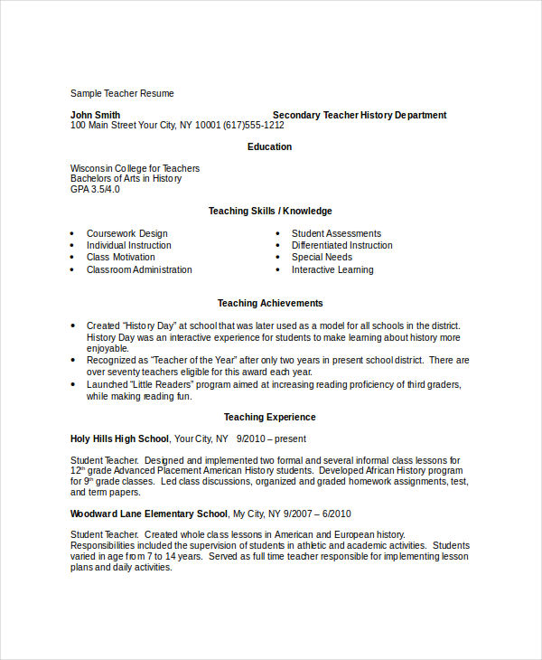 Generic Resume Template - 28+ Free Word, PDF Documents Download