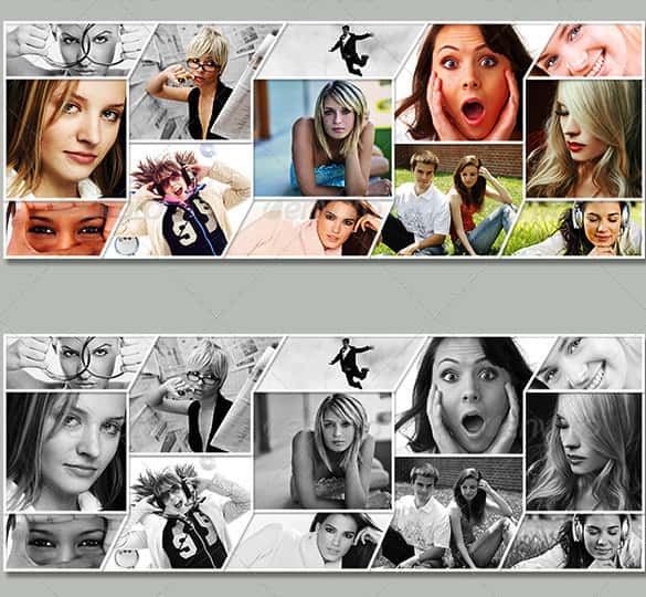 creative photo collage for facebook timeline template psd min