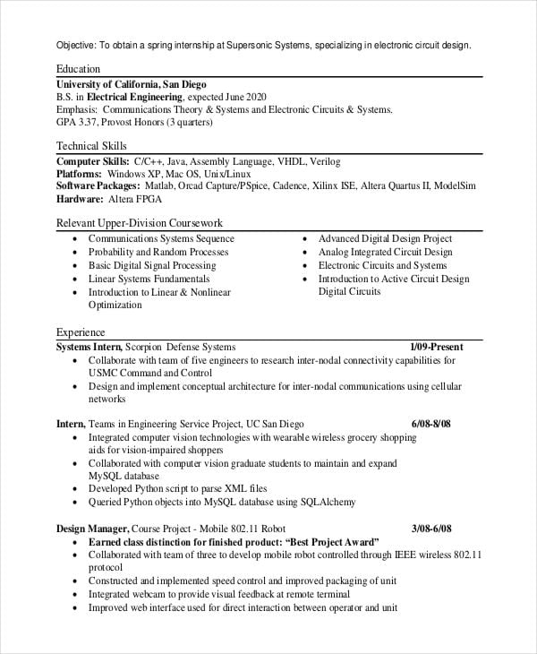 sample-resume-for-high-school-student-internship