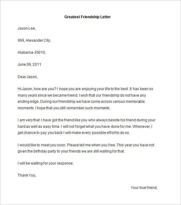 49+ Friendly Letter Templates - PDF, DOC
