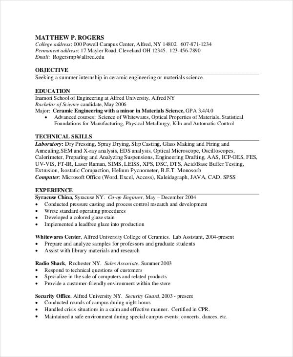 geotechnical engineering resume sample resume civil