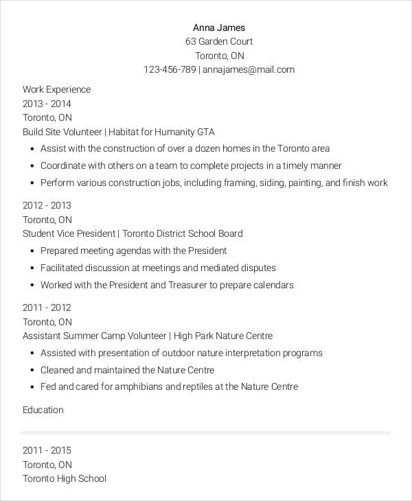 resume-sample-for-fresh-graduate-without-experience