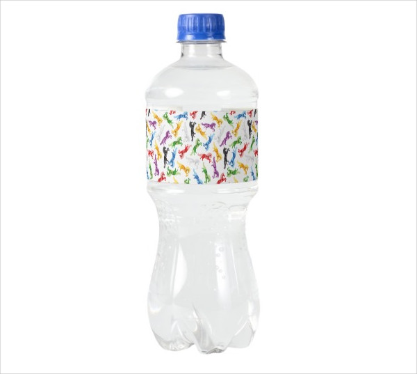 printable unicorn water bottle label