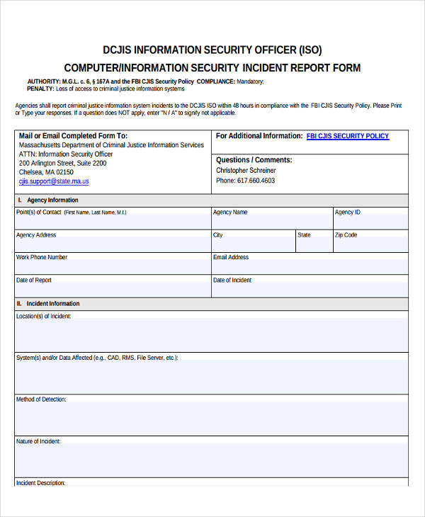 Cyber Security Incident Report Template