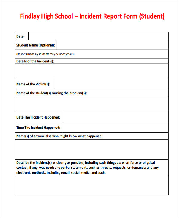 occurrence-report-template-pdf-template