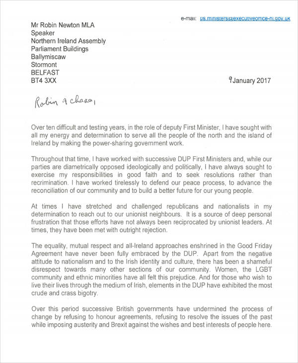 Government Resignation Letter Sample Resignation Letter