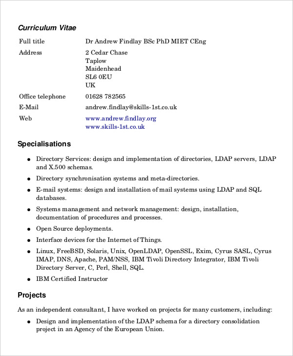 Printable Resume Template - 39+ Word, PDF Documents Download