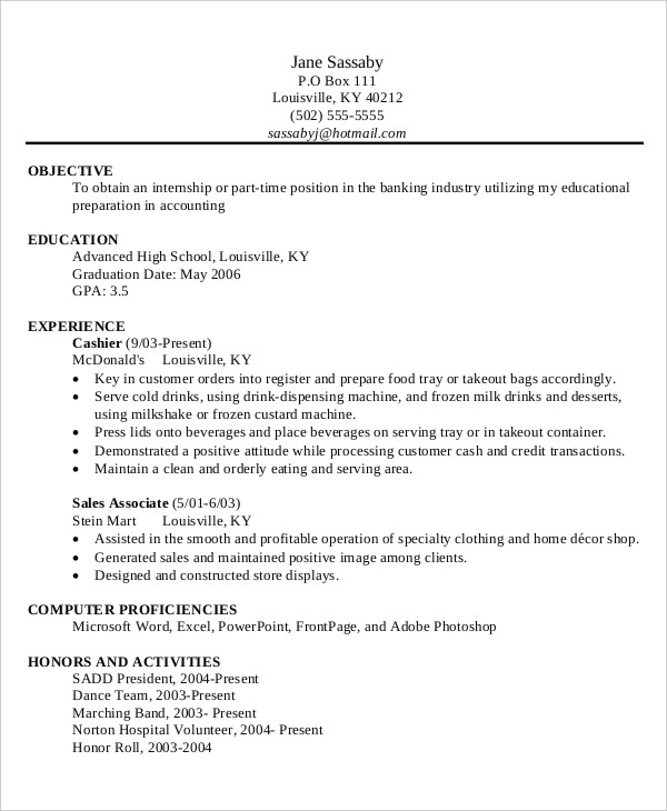 Printable Resume Template - 39+ Word, PDF Documents Download