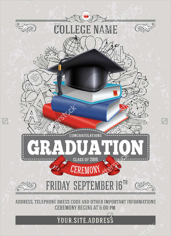 high school graduation ceremony invitation