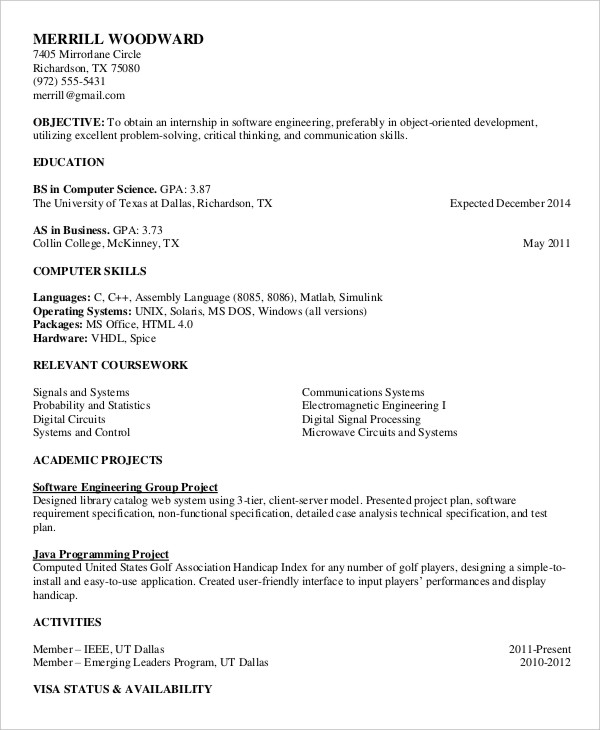 free resume templates that you can download