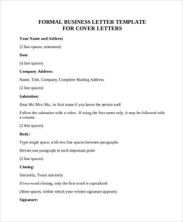 Formal Letter Sample Template - 74+ Free Word, PDF Documents Download