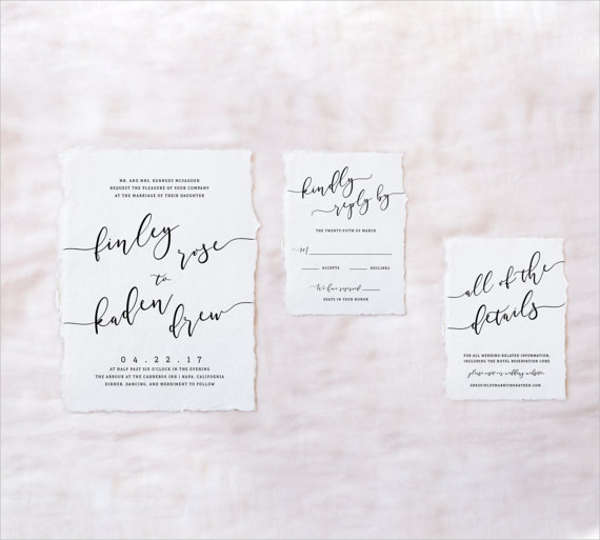 printable modern wedding invitation