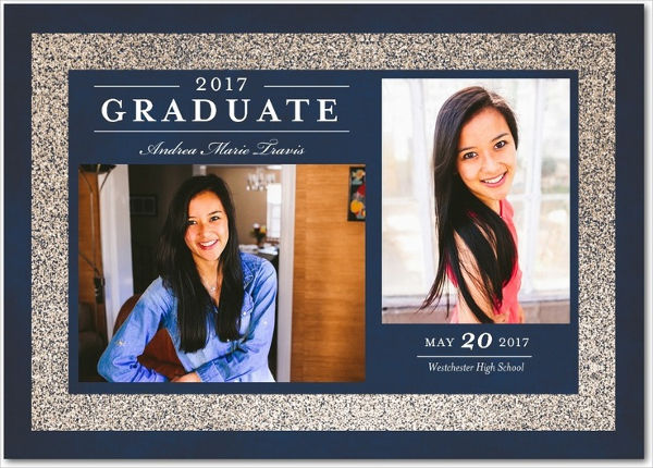 graduation photo frame invitation