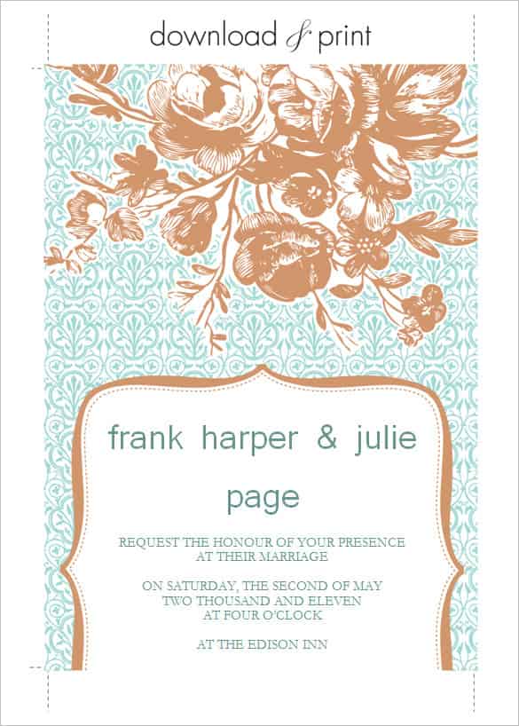 free wedding invitation templates for microsoft word