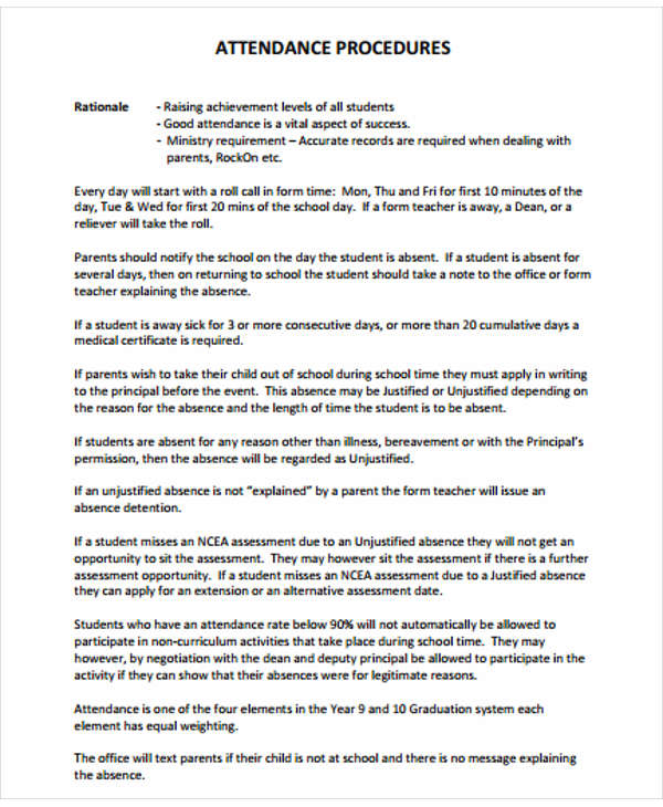 warning letter to student for poor attendance