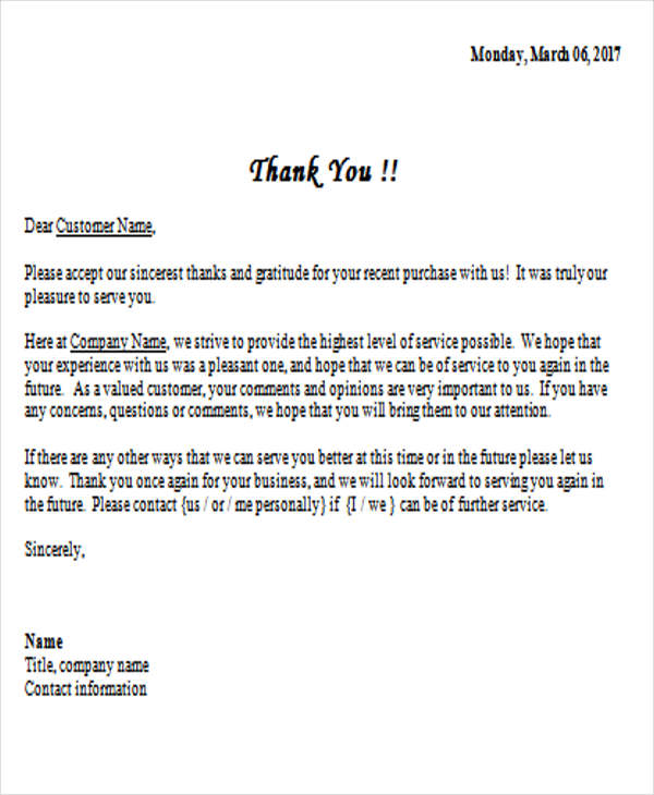 37+ Thank-You Letter in Word Templates | Free & Premium Templates