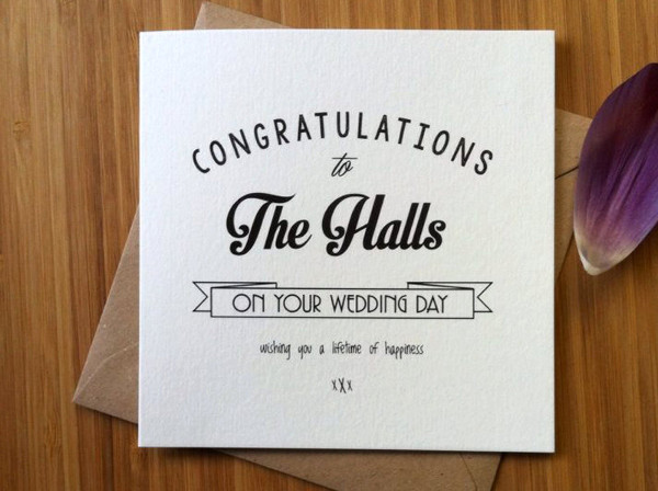 congratulations wedding card