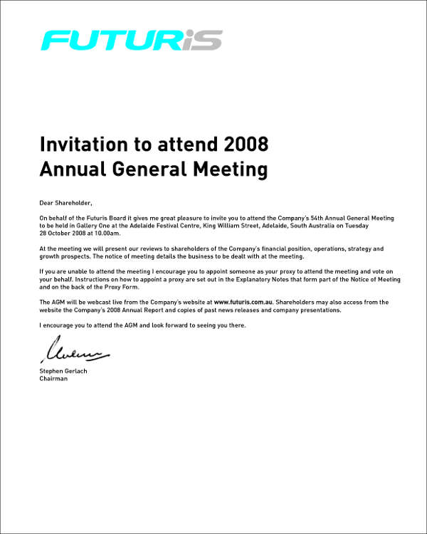 Annual Meeting Invitation Template 4