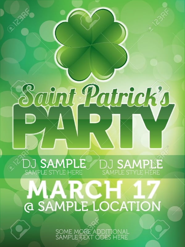 saint patricks day party poster