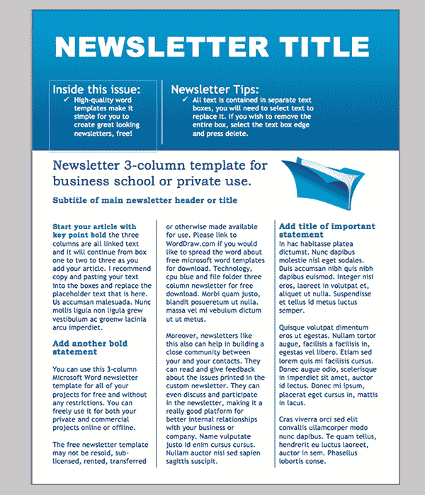 business email newsletters