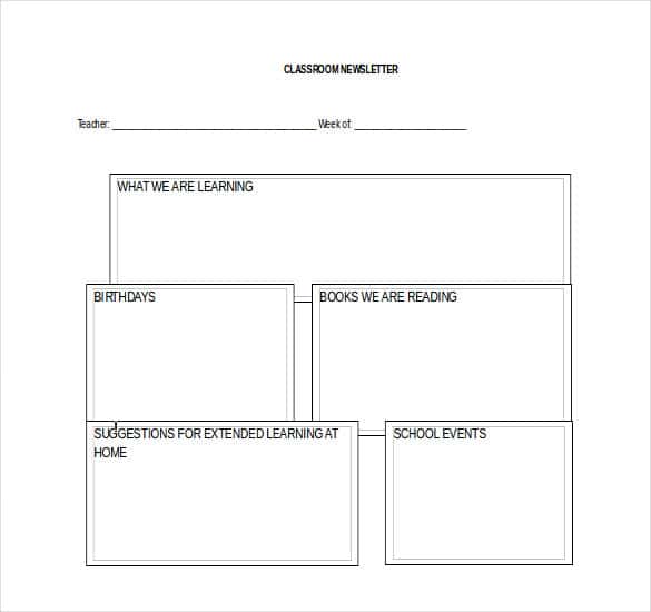 free classroom newsletter template word1 min