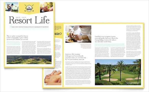 golf resort newsletter template min