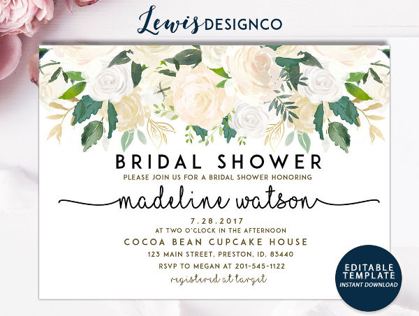wedding and bridal shower card