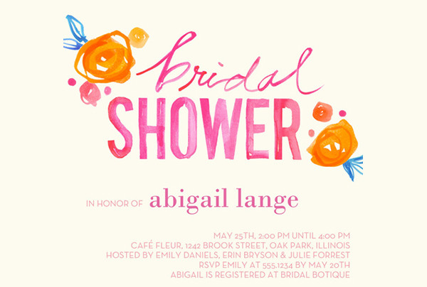-Floral Wedding Shower Card