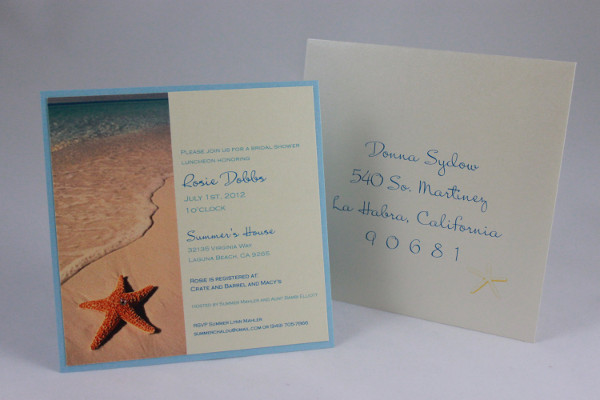 -Beach Wedding Shower Card