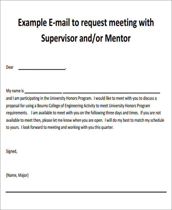 Meeting Request Template