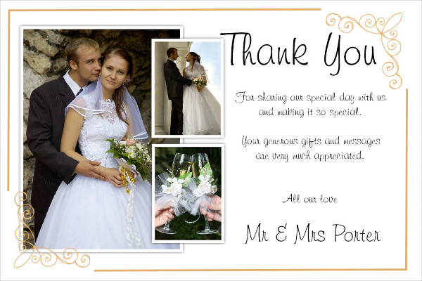 -Wedding Day Thank You Card