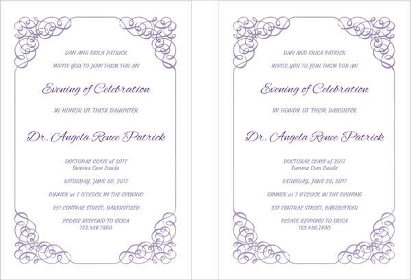 graduation ceremony invitation card