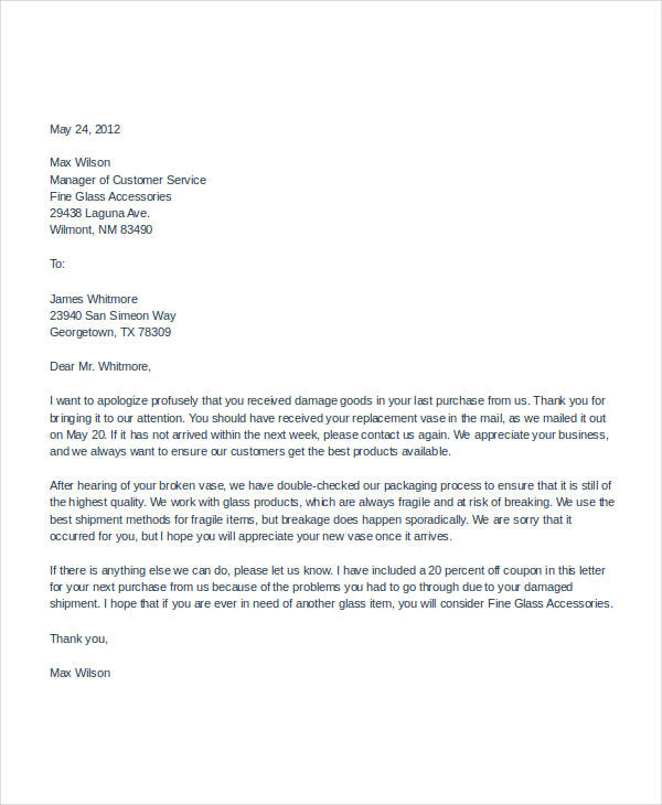 Apology Letter To Customer For Rude Behavior - Infoupdate.org