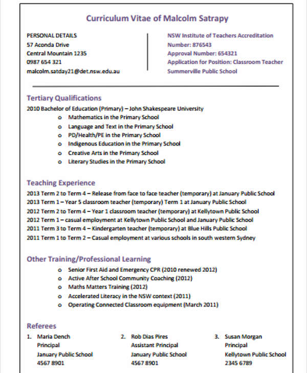 42 Teacher Cover Letter Examples Australia Image Gover