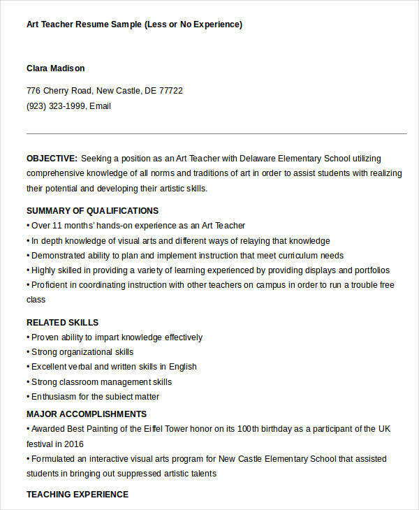 23+ Professional Teacher Resume Templates - PDF, DOC