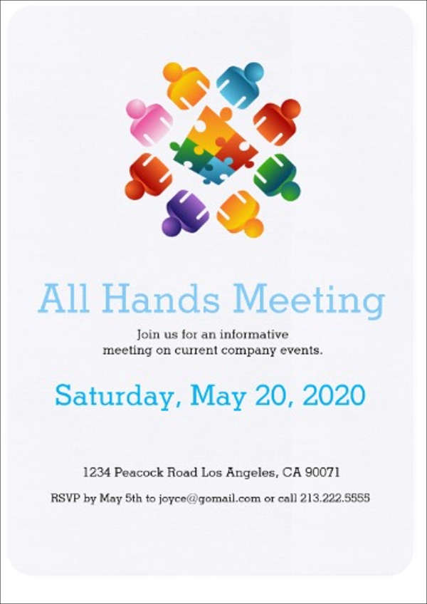 Team Meeting Invite Template