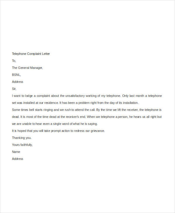 27+ Complaint Letter Templates in Google Docs MS Word Apple Pages