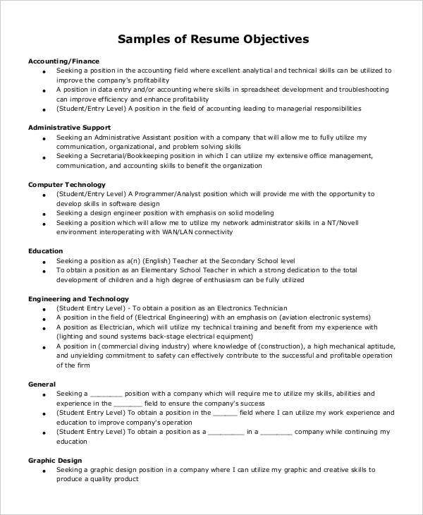 Generic Resume Template 28 Free Word PDF Documents Download