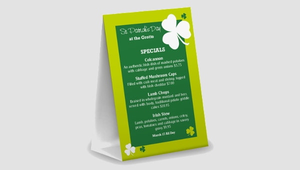 St Patrick's Day Menu - 8+ Free Templates