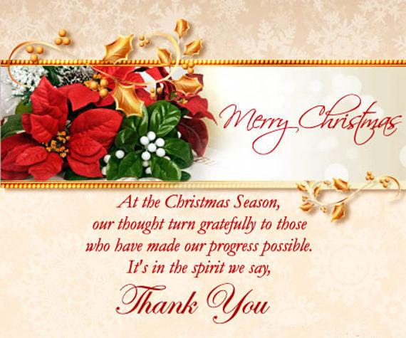 thank you quotes for christmas card