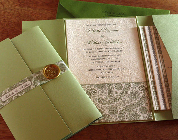 diy fabric wedding card
