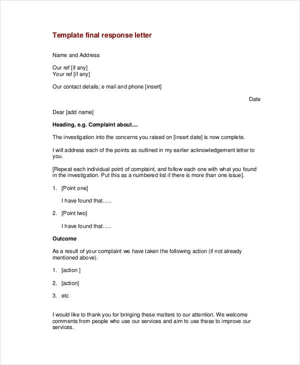Complaint Letter Samples 28 Free Word Pdf Documents Download