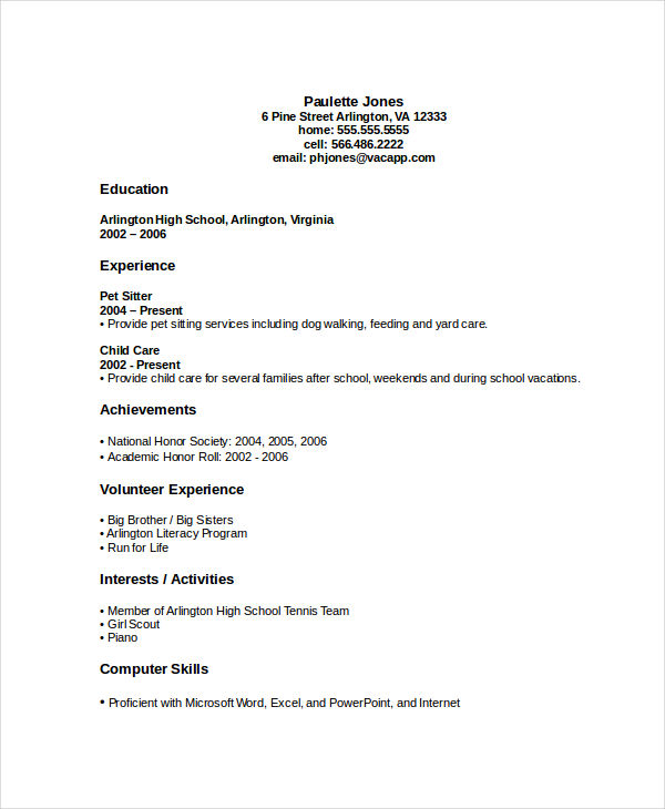 46  Download Resume Templates PDF DOC