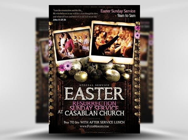 easter sunday flyer template