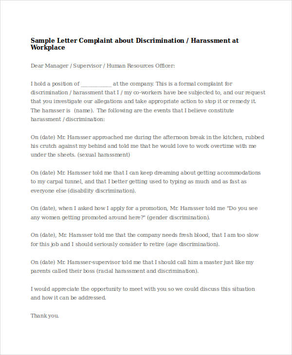 Complaint Letter Sample - 31+ Free Word, PDF Documents Download