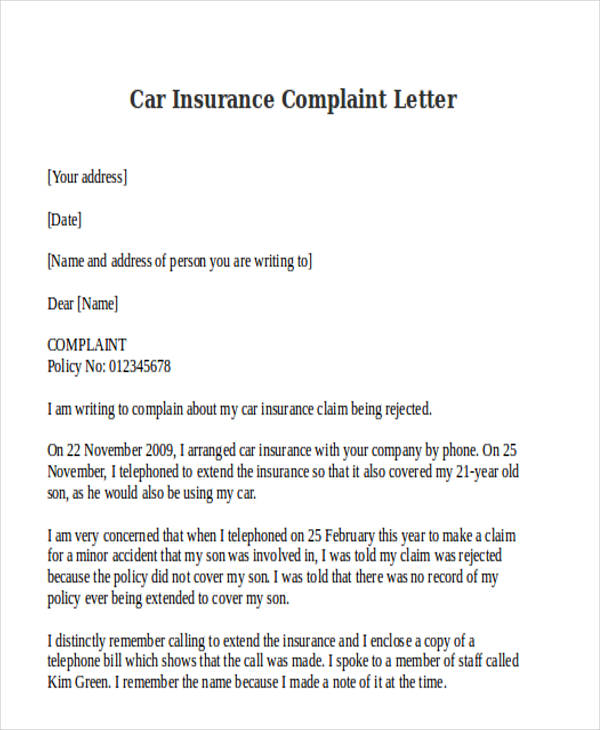 32+ Complaint Letter Formats - DOC, PDF | Free & Premium ...