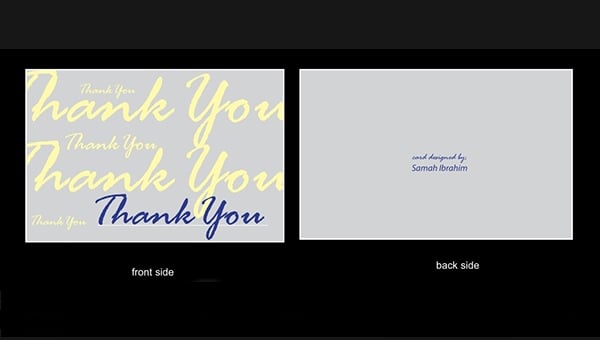 business thank you greeting card